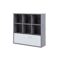 Полка Mipiace, бетонный серый / белый глянцевый цена и информация | Полки | hansapost.ee