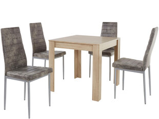 Комплект мебели для столовой Notio Living Lori 80/Kota, цвета дуба/светло-серый  цена и информация | Комплекты мебели для столовой | hansapost.ee