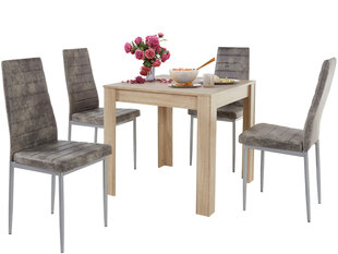 Комплект мебели для столовой Notio Living Lori 80/Kota, цвета дуба/светло-серый  цена и информация | Комплекты мебели для столовой | hansapost.ee