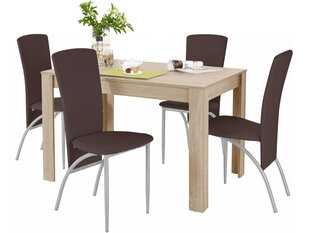 Комплект мебели для столовой Notio Living Lori 120/Nevada, цвета дуба/коричневый цена и информация | Комплекты мебели для столовой | hansapost.ee