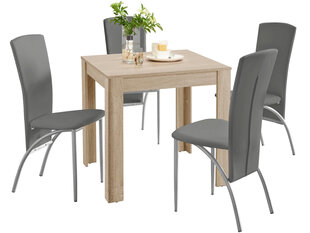 Комплект мебели для столовой Notio Living Lori 80/Nevada, цвета дуба/серый цена и информация | Комплекты мебели для столовой | hansapost.ee