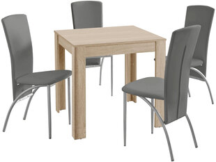Комплект мебели для столовой Notio Living Lori 80/Nevada, цвета дуба/серый цена и информация | Комплекты мебели для столовой | hansapost.ee