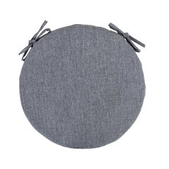 Подушка на стул SIMPLE GREY D38x2,5cm, серый, 100%полиэстер, ткань 757 цена и информация | Подушки, наволочки, чехлы | hansapost.ee