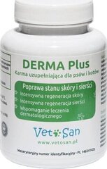 Vitamiinikompleks koertele ja kassidele Vetosan DERMA Plus, intensiivne naha ja karvade taastamine, toetatud dermatoloogiline ravi, 60 tabletti hind ja info | Vitamiinid ja parasiiditõrje | hansapost.ee