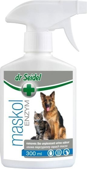 Sprei ebameeldiva (uriini)lõhna vastu koertele ja kassidele Dr Seidel MASKOL ENZYM, 300 ml hind ja info | Hooldus/grooming | hansapost.ee