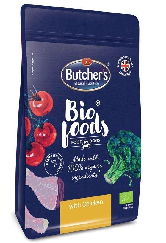 Konserv koertele Butcher’s BIO Foods, kanaga, 150 g цена и информация | Koerakonservid | hansapost.ee