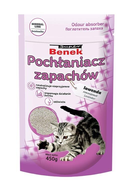 Lõhna absorbeerija Super Benek lavendlilõhnaline, 450 g цена и информация | Hooldus/grooming | hansapost.ee