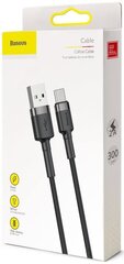 Кабель Baseus USB Durable Nylon Braided Wire Usb / Usb-C Qc3.0 2A, 3 м, черный/серый цена и информация | Borofone 43757-uniw | hansapost.ee