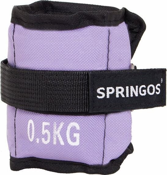 Raskused kätele ja jalgadele Springos 2 x 0.5 kg, lilla цена и информация | Hantlid, kangid, raskused | hansapost.ee