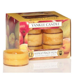 Ароматические чайные свечи Yankee Candle Mango Peach Salsa 9,8 г, 12 шт. цена и информация | Подсвечники, свечи | hansapost.ee