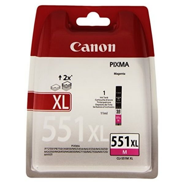 Tindikassett Canon CLI-551XL, Magenta (roosa) цена и информация | Tindiprinteri kassetid | hansapost.ee