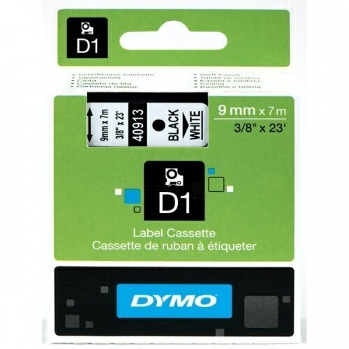 Dymo etiketiprinteri lint D1, must/valgel (40913) цена и информация | Tindiprinteri kassetid | hansapost.ee