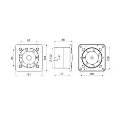 Корпус вытяжного вентилятора Equation,KW100T 100 мм, белый цена и информация | Вентиляторы для ванной | hansapost.ee