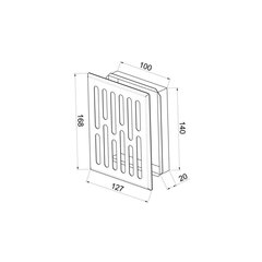 Ventilatsioonirest Awenta, 10*14, metall hind ja info | Vannitoa ventilaatorid | hansapost.ee