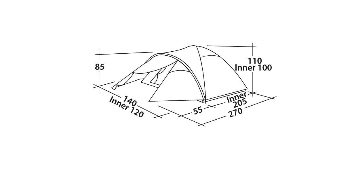 Telk Easy Camp Quasar 200, roheline hind ja info | Telgid | hansapost.ee