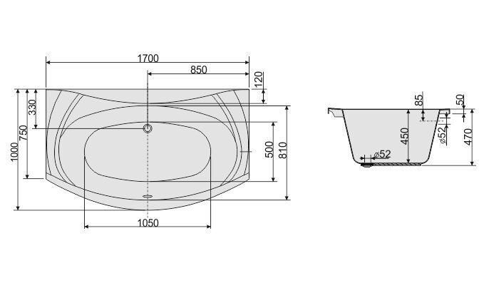 Vann Sanplast Avantgarde WP-AVII/EX hind ja info | Vannid | hansapost.ee