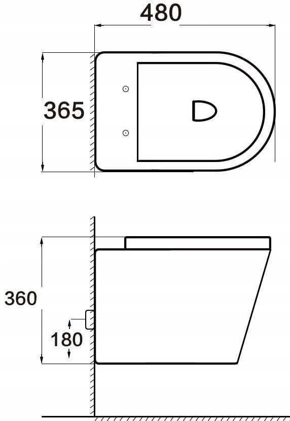 WC-pott Mexen Rico Rimless Black Slim Duroplast aeglaselt isesulguva kaanega hind ja info | WС-potid | hansapost.ee