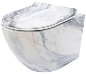 WC-pott REA Carlos Slim Rimless, Granit Matt цена и информация | Унитазы | hansapost.ee