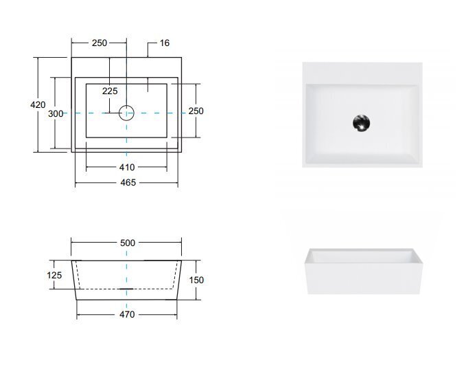 Kivimassist valamu Besco Vera Glam Graphite hind ja info | Vannitoa valamud, kraanikausid | hansapost.ee