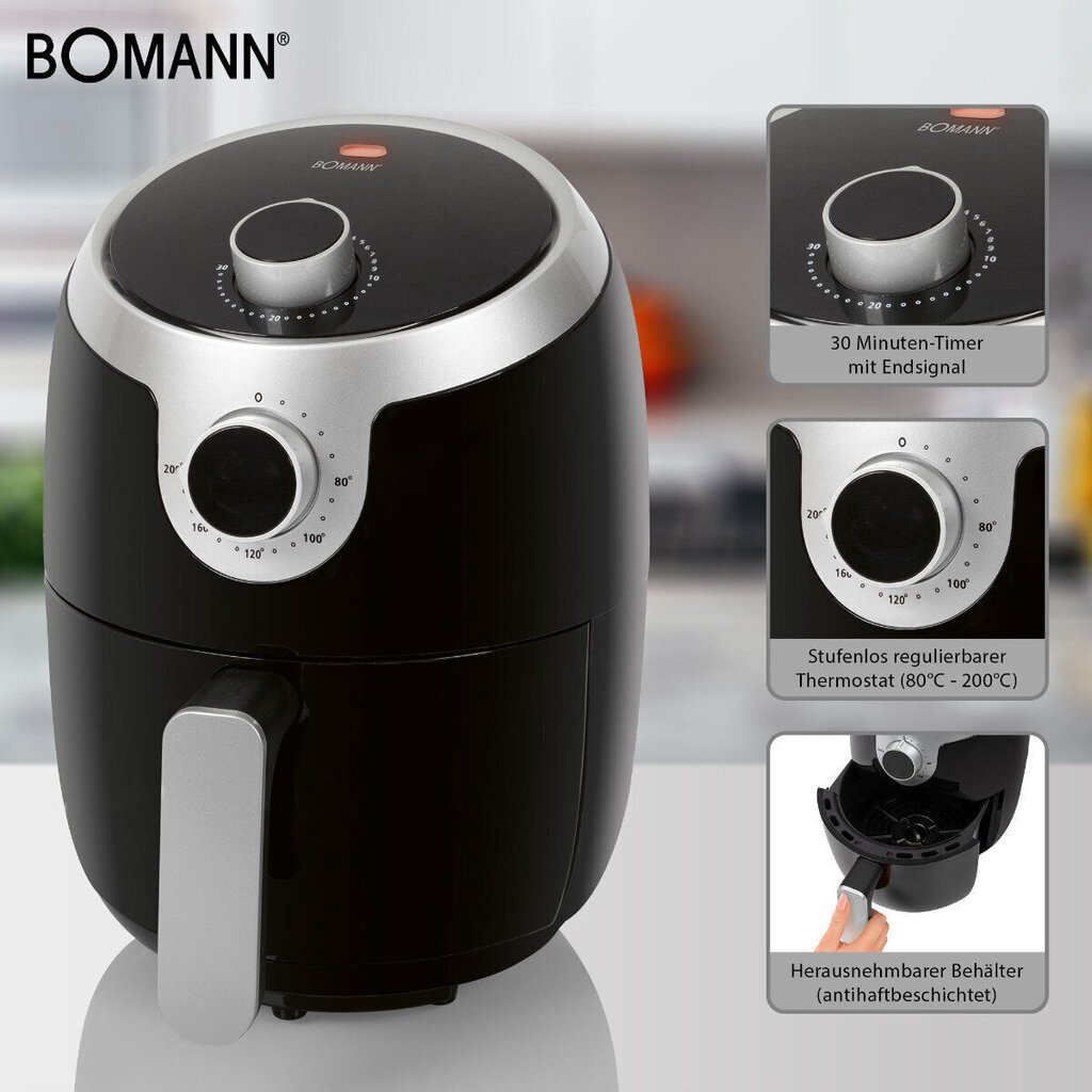 Bomann, 1.8 l цена и информация | Kuumaõhufritüürid ja fritüürid | hansapost.ee