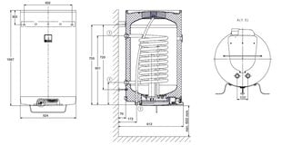 Вертикальный комбинированный водонагреватель OKC 125 л. цена и информация | Dražice Оборудование для отопления | hansapost.ee