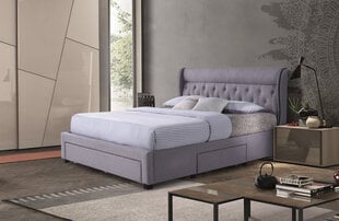 Кровать Luca с выдвижными ящиками, 180х200 см, серая цена и информация | Кровати | hansapost.ee