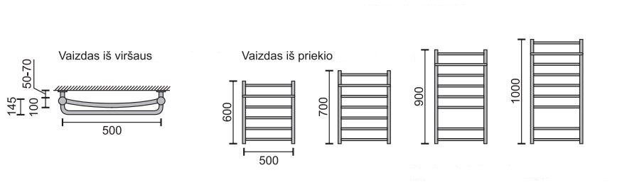 Käterätikuivati kahe riiuliga Rosela Sonata Plus 2 hind ja info | Käterätikuivatid ja vannitoa radiaaotrid | hansapost.ee