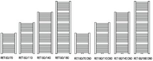 Käterätikuivati Instal Projekt Retto RET-50/140, valge price and information | Towel dryers and bathroom radiators | hansapost.ee