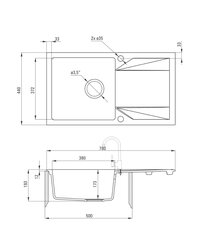 Deante гранитная кухонная мойка Deante Evora ZQJ 2113, Graphite цена и информация | Раковины на кухню | hansapost.ee