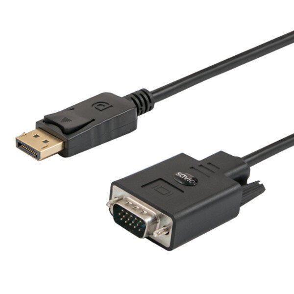 Kaabel Elmak Savio CL-92, DisplayPort, VGA, 1,8 m hind ja info | Juhtmed ja kaablid | hansapost.ee