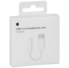 Apple USB-C to 3.5 mm Headphone Jack Adapter - MU7E2ZM/A цена и информация | Адаптеры и USB-hub | hansapost.ee