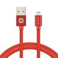 Swissten Textile Fast Charge 3A Lightning (MD818ZM/A) Data and Charging Cable 3m Red hind ja info | Mobiiltelefonide kaablid | hansapost.ee
