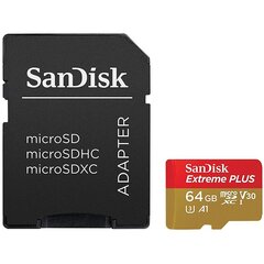 MEMORY MICRO SDXC 64GB CLASS10/W/A SDSQXBZ-064G-GN6MA SANDISK hind ja info | Fotoaparaatide mälukaardid | hansapost.ee