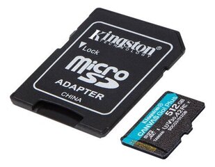 Kingston SDCG3, 512 GB цена и информация | Карты памяти для фотоаппаратов, камер | hansapost.ee