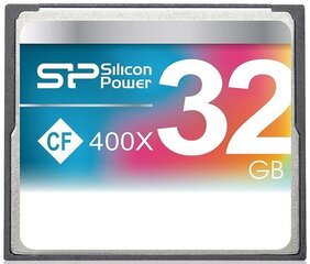 Silicon Power mälukaart CF 32GB 400x hind ja info | Silicon Power Fotoaparaadid, objektiivid ja lisatarvikud | hansapost.ee