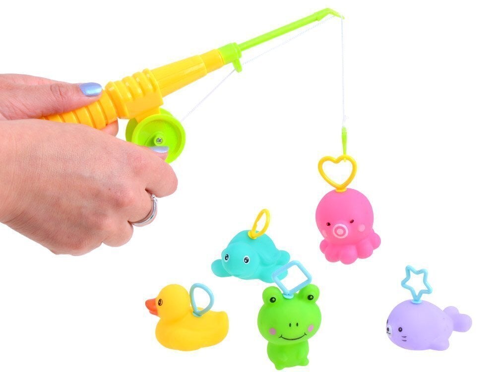 Kummist vannimänguasjad loomad Baby Toys, 5 tk цена и информация | Beebide mänguasjad | hansapost.ee