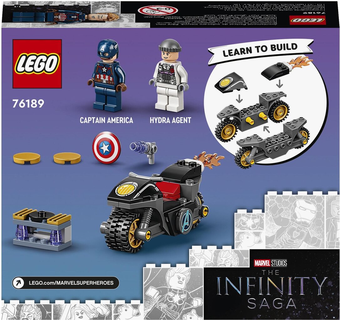 76189 LEGO® Super Heroes Kapten Ameerika ja hüdra vastasseis hind ja info | Klotsid ja konstruktorid | hansapost.ee