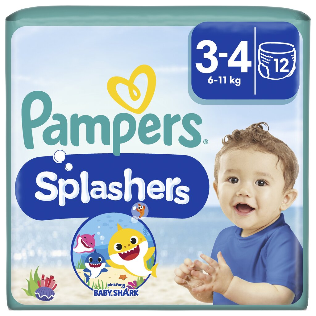 Mähkmed Pampers Pants Splasher Carry Pack, suurus 3, 12 tk hind ja info | Mähkmed, riidest mähkmed | hansapost.ee