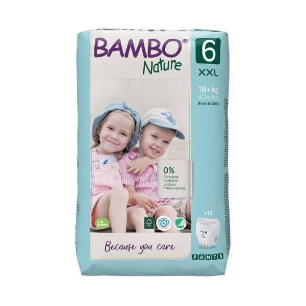 Püksmähkmed Bambo Nature, suurus 6, 18+ kg 18 tk/pakk hind ja info | Mähkmed, riidest mähkmed | hansapost.ee