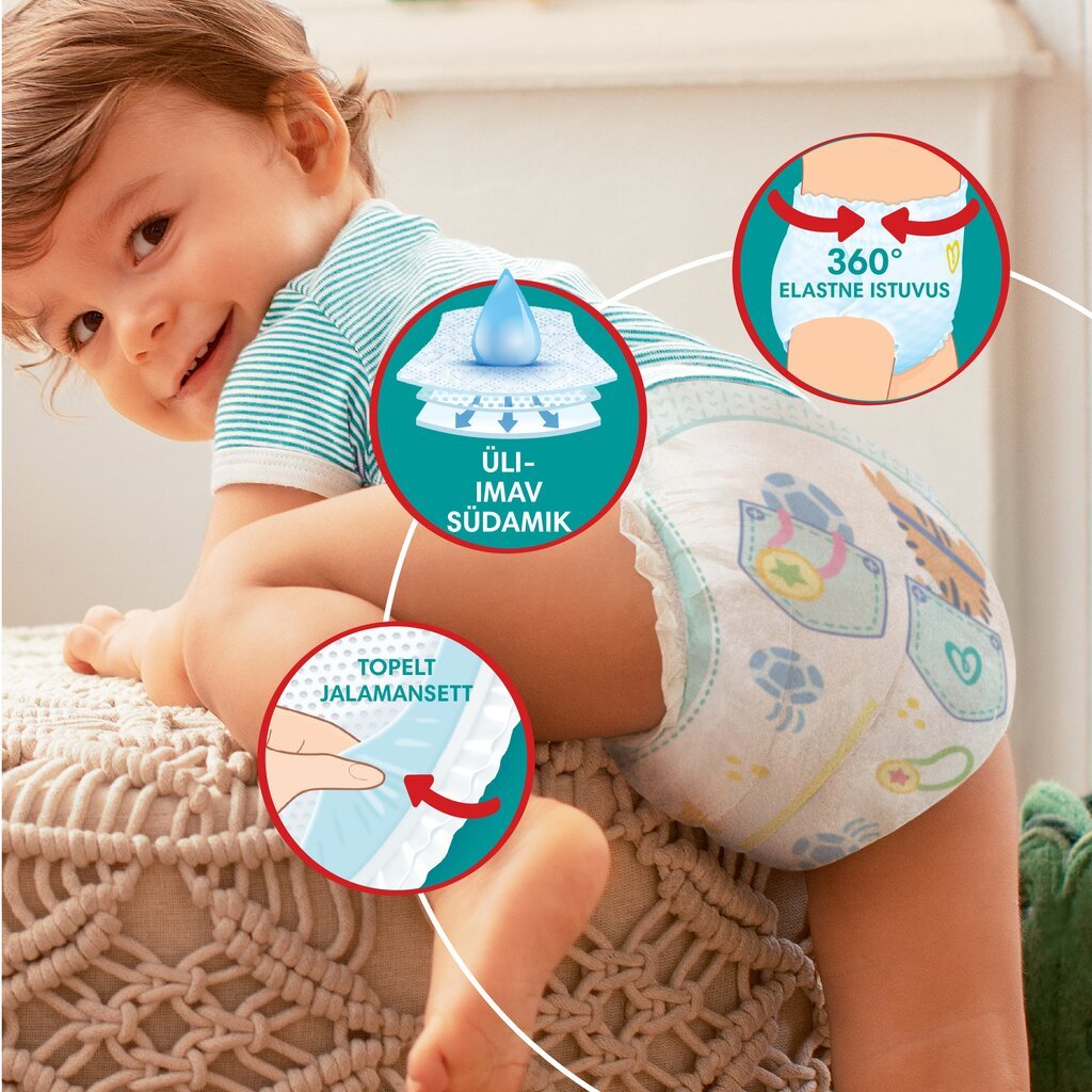 Püksmähkmed Pampers Pants Monthly Pack 4 suurus 9-15kg, 176 tk цена и информация | Mähkmed, riidest mähkmed | hansapost.ee