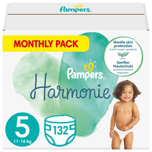 Mähkmed Pampers Harmonie Monthly Pack, 5 suurus, 11-16 kg, 132 tk цена и информация | Mähkmed, riidest mähkmed | hansapost.ee