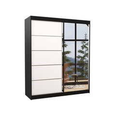 Шкаф ADRK Furniture Caro, черный/белый цена и информация | Шкафы | hansapost.ee