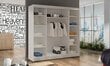 Riidekapp ADRK Furniture Dalmatia, must цена и информация | Kapid | hansapost.ee