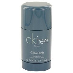Calvin Klein CK Free deodorant meestele 75 ml hind ja info | Dušigeelid ja deodorandid meestele | hansapost.ee
