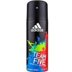 Spreideodorant Adidas Team Five meestele 150 ml цена и информация | Парфюмированная косметика для мужчин | hansapost.ee