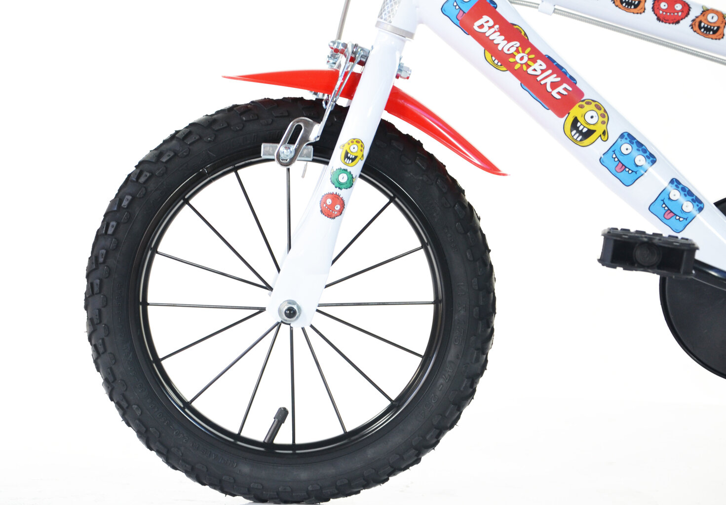 Poiste jalgratas Bimbo Bike 16", valge/punane hind ja info | Jalgrattad | hansapost.ee