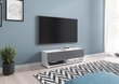 TV laud Wander LED 100 cm, valge/hall hind ja info | Televiisori alused | hansapost.ee
