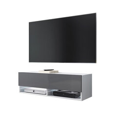 TV laud Wander LED 100 cm, valge/hall hind ja info | Televiisori alused | hansapost.ee