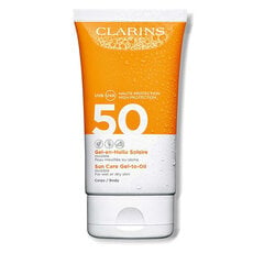 Увлажняющий, защитный гель Clarins Invisible Sun Care Gel SPF 50, 150 мл цена и информация | Кремы от загара | hansapost.ee