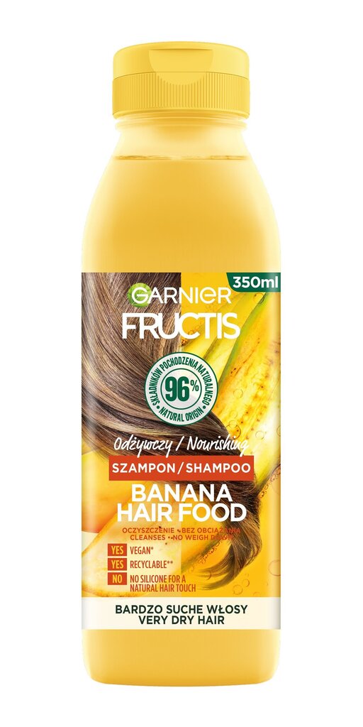 Šampoon Garnier Fructis Banana Hair Food 350 ml hind ja info | Šampoonid | hansapost.ee